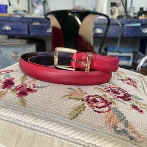 Red Calvin Klein Leather Belt